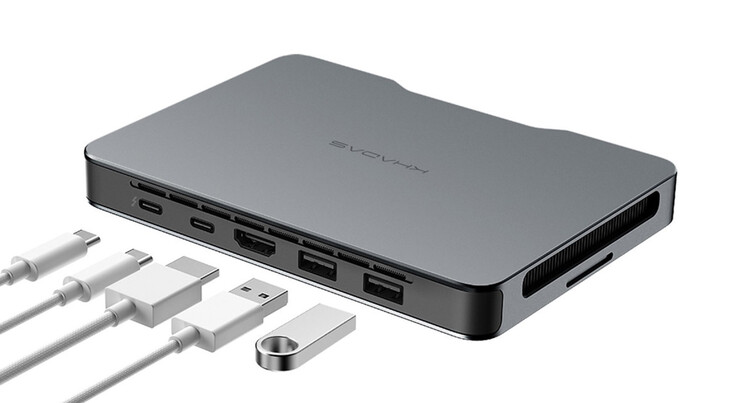 Arka: 1x Thunderbolt 4 (40 Gbps), 1x USB4 (40 Gbps), 1x HDMI 2.0 (18 Gbps), 2x USB-A 3.2 Gen2 (10 Gpbs) (kaynak: Khadas)