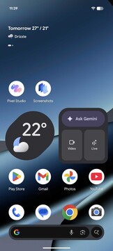 Android 16 tabanlı Google Pixel kullanıcı arayüzü: Ana ekran