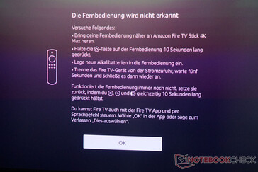 Yinelenen bir hata mesajı: Testte ses seviyesi Fire TV uzaktan kumandası aracılığıyla ayarlanamadı.