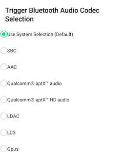 Mevcut Bluetooth ses kodekleri