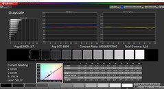 CalMAN gri tonlama (profil: AdobeRGB, hedef renk uzayı: AdobeRGB)