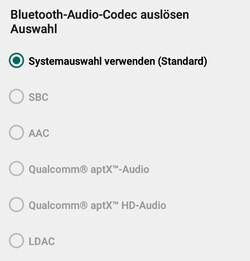 Mevcut Bluetooth ses kodekleri