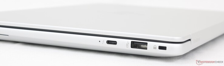 Sağ tarafta: USB-C Thunderbolt 4 w/ DisplayPort 2.1 + Güç Dağıtımı (40 Gbps), USB-A (10 Gbps), Güvenlik kilidi