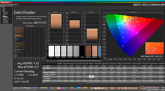 Kalibrasyondan önce ColorChecker (P3'e karşı)