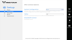 Minisforum MS-A1'in UEFI'si