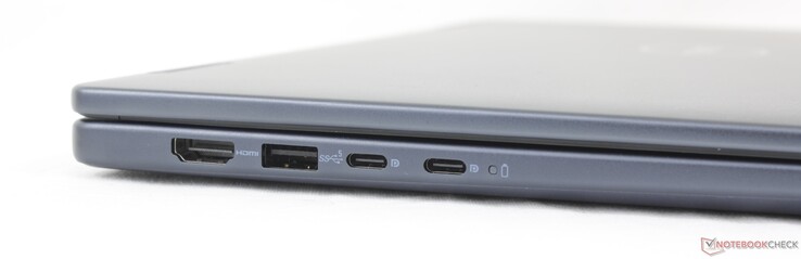 Sol: HDMI 1.4 (yalnızca 1080p60'a kadar), USB-A 3.2 Gen. 1, 2x USB-C 3.2 Gen. 2 (10 Gbps) w/ DisplayPort 1.4 + Güç Dağıtımı