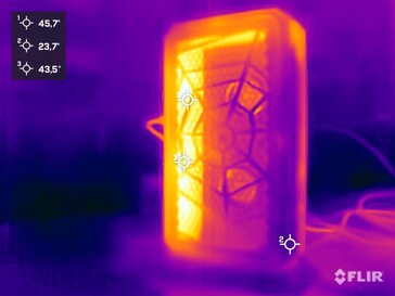 Minisforum AtomMan G7 PT stres testi sırasında (sol taraf)