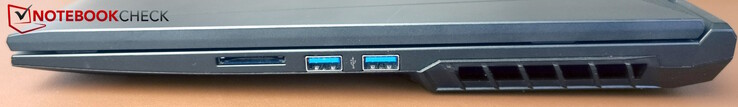 Sağ tarafta: SD kart okuyucu, 2x USB-A 3.2 Gen 1