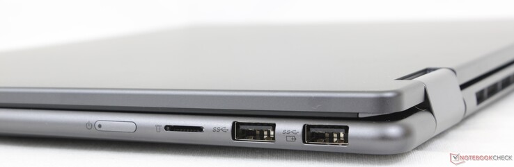 Sağ tarafta: Güç düğmesi, MicroSD okuyucu, 2x USB-A 3.2