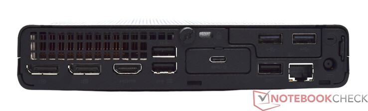 Arka: 2x DisplayPort 1.4, HDMI 2.1, 3x USB Type-A 10 Gbit/s, 2x USB Type-A 2.0, USB Type-C 10 Gbit/s, RJ45 GBit-LAN, güç konektörü