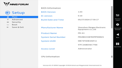 Minisforum MS-A1'in UEFI'si