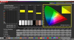 CalMAN ColorChecker (profil: sRGB, hedef renk uzayı: sRGB)