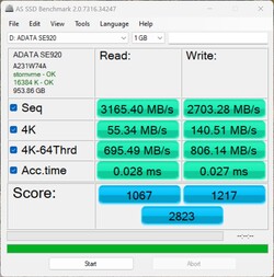 USB4 üzerinden ADATA SE920 ile performans kontrolü