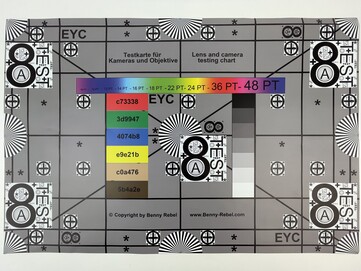 Test chart (ultra-wide angle lens)