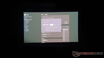 Ekran menüsünde renk ayarlarını görüntüleme (Resim kaynağı: Notebookcheck)