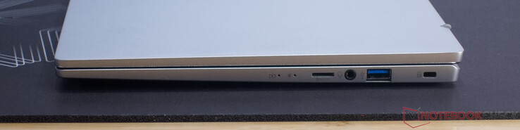 Bellek kartı okuyucu (MicroSD), 3,5 mm ses jakı, USB 3.2 Gen 1 (USB-A), Kensington Kilit yuvası