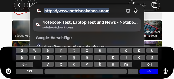 Yatay formatta klavye