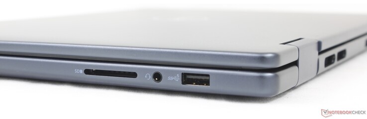 Sağ tarafta: SD okuyucu, 3,5 mm kulaklık, USB-A 3.2 Gen. 1