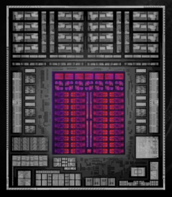 Ryzen AI Max+ 395 çizimi, GPU kırmızıyla vurgulanmıştır (kaynak: AMD)