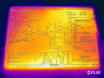 Stres testi yüzey sıcaklıkları (üstte)